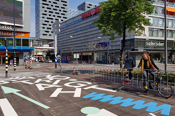 Streetart as crosswalks creating attention