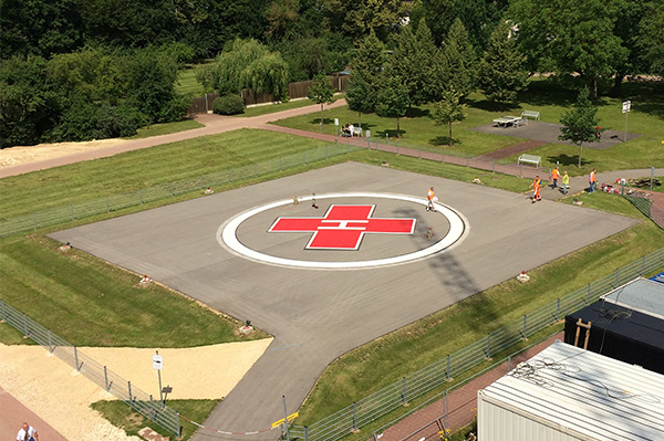 Helikopterplads på Regensburg hospital