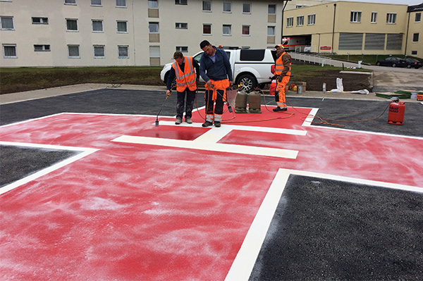 Udlægning af PREMARK® helikopterplads