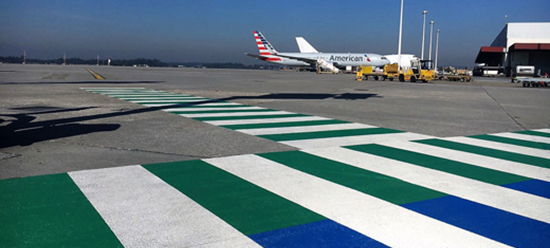 Airport markings with PlastiRoute® RollPlast and PREMARK®