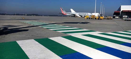 Airport markings with PlastiRoute® RollPlast and PREMARK®