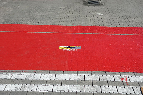 Rød PlastiRoute® RollPlast®
