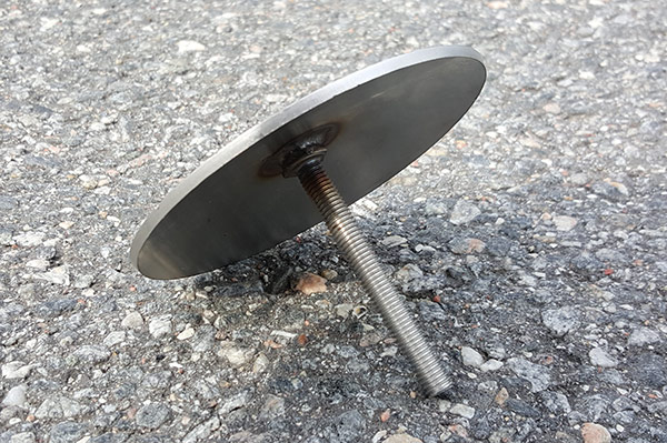 Bagside af stålvejsøm